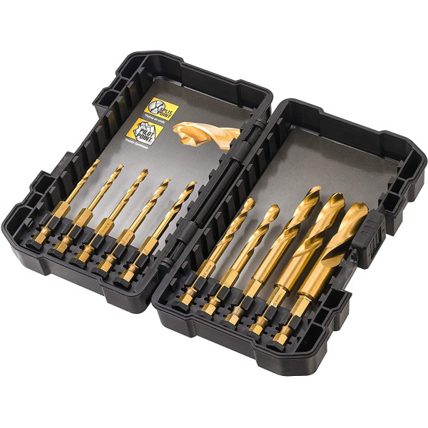 DEWALT DT50050-QZ Set 10 Punte Impact Titanium Per Avvitatore A Impulsi Attacco 1/4 In Cassetta