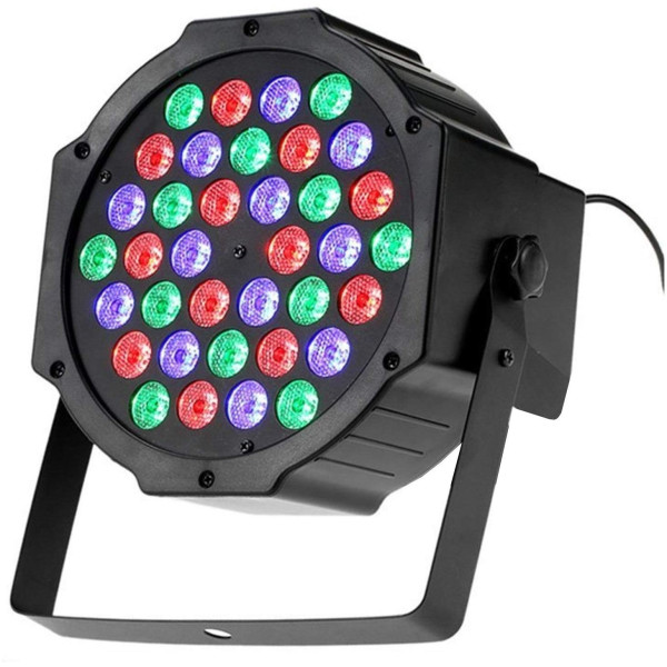 Faro Rgb 36W Faretto 36 Led Vari Colori Discoteca Sensore Sonoro Luce  Colorata