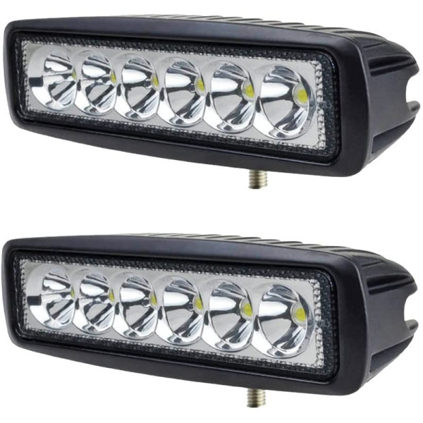 2 X 18W Led Riflettore LED Faro Lampada Supplementare Profondità Per Auto  Fuoristrada 12V 6 LED