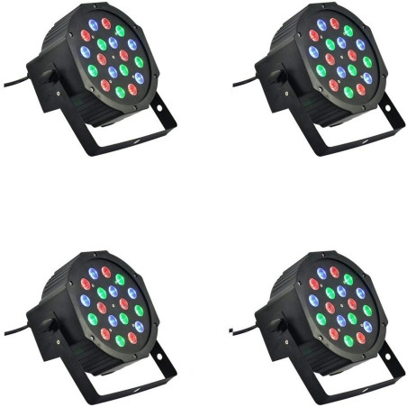 4X Faro Rgb 18W Faretto 18...