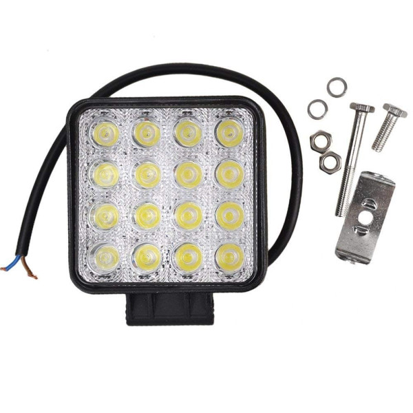 Faro 48W Quadrato Faretto Led Da Lavoro 16 Led Da 3W Di Profondità