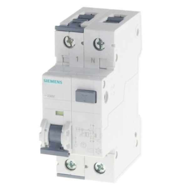 Interruttore Differenziale Magnetotermico Siemens 20A 1P+N 30MA 4,5KA  5SU1353