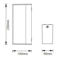 Lampada da muro Led SMD 12W...