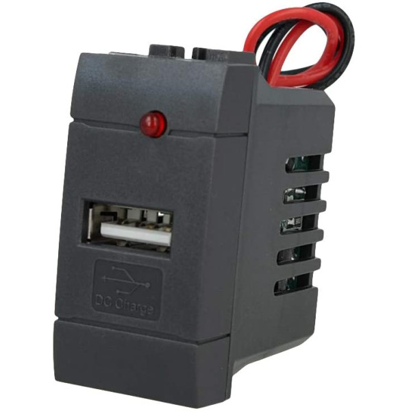Modulo Caricatore USB 5V 1A Nero Comp Bticino Living International SD81750