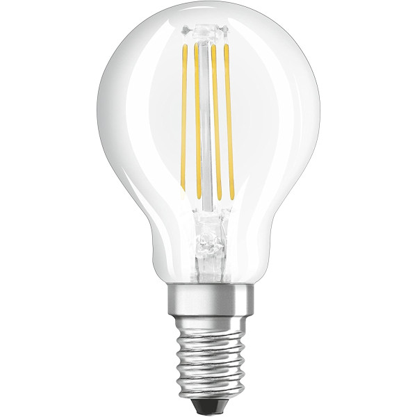 Osram Lampadine LED A Sfera 4W Attacco E14 Luce Calda 2700K Confezione da 2