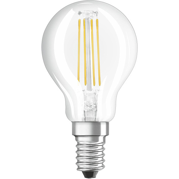 Osram Lampadine LED A Sfera 4W Attacco E14 Luce Calda 2700K