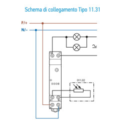 Relè Crepuscolare per accensione lampade - 1 NO 16A TIPO 11.31 - Finder