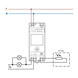 Relè Crepuscolare 16A 1 Modulo Din 220V con fotocellula - Bolognetta  (Palermo)