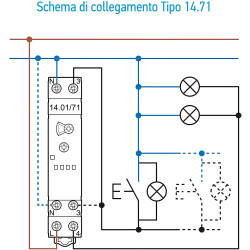 Temporizzatore Luce Scale 3 Funzioni 16A per impianti 3/4 fili TIPO 14.71  Finder