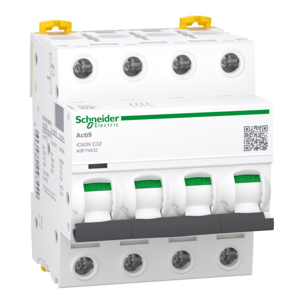 Schneider Electric – Interruttore Modulare Acti9 IDT40T, 3 Poli, 16A, Curva C, Potere Di Interruzione 6kA