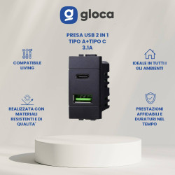 gloca Set 2 Prese USB 2 In...