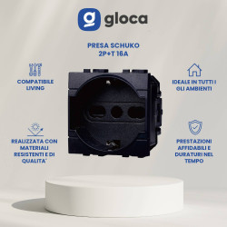 gloca Set 10 Prese Schuko...