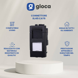 gloca Set 2 Connettori Neri...