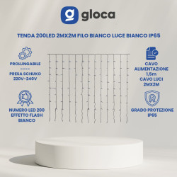 gloca Tenda 200LED 2m X 2m...