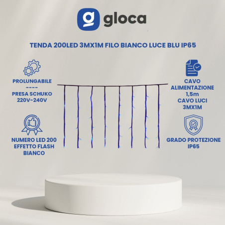 gloca Tenda 200LED 3m X 1m...