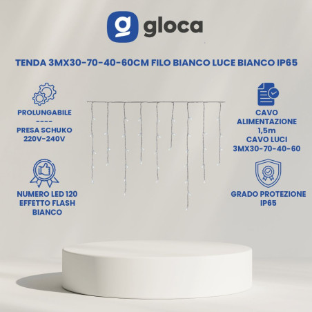 gloca Tenda 120LED 3m X...