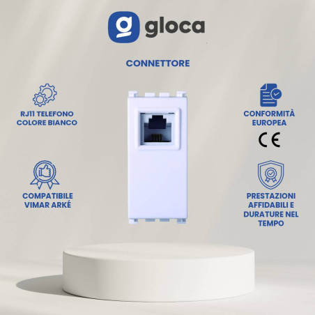 gloca Set 2 Connettori RJ11...