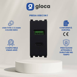 gloca Set 2 Prese USB 2 IN...
